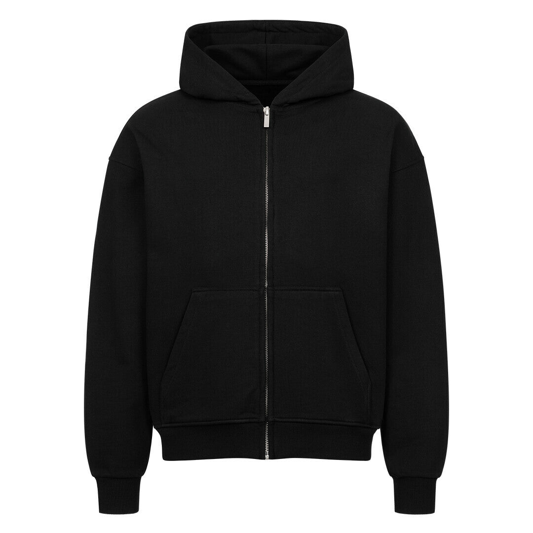 Oversized Basic Zipper Hoodie - UNISOLE