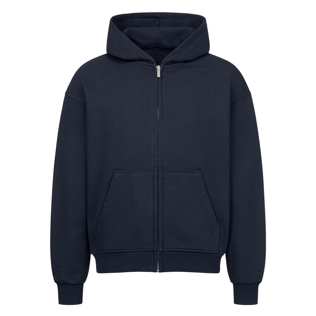 Oversized Basic Zipper Hoodie - UNISOLE