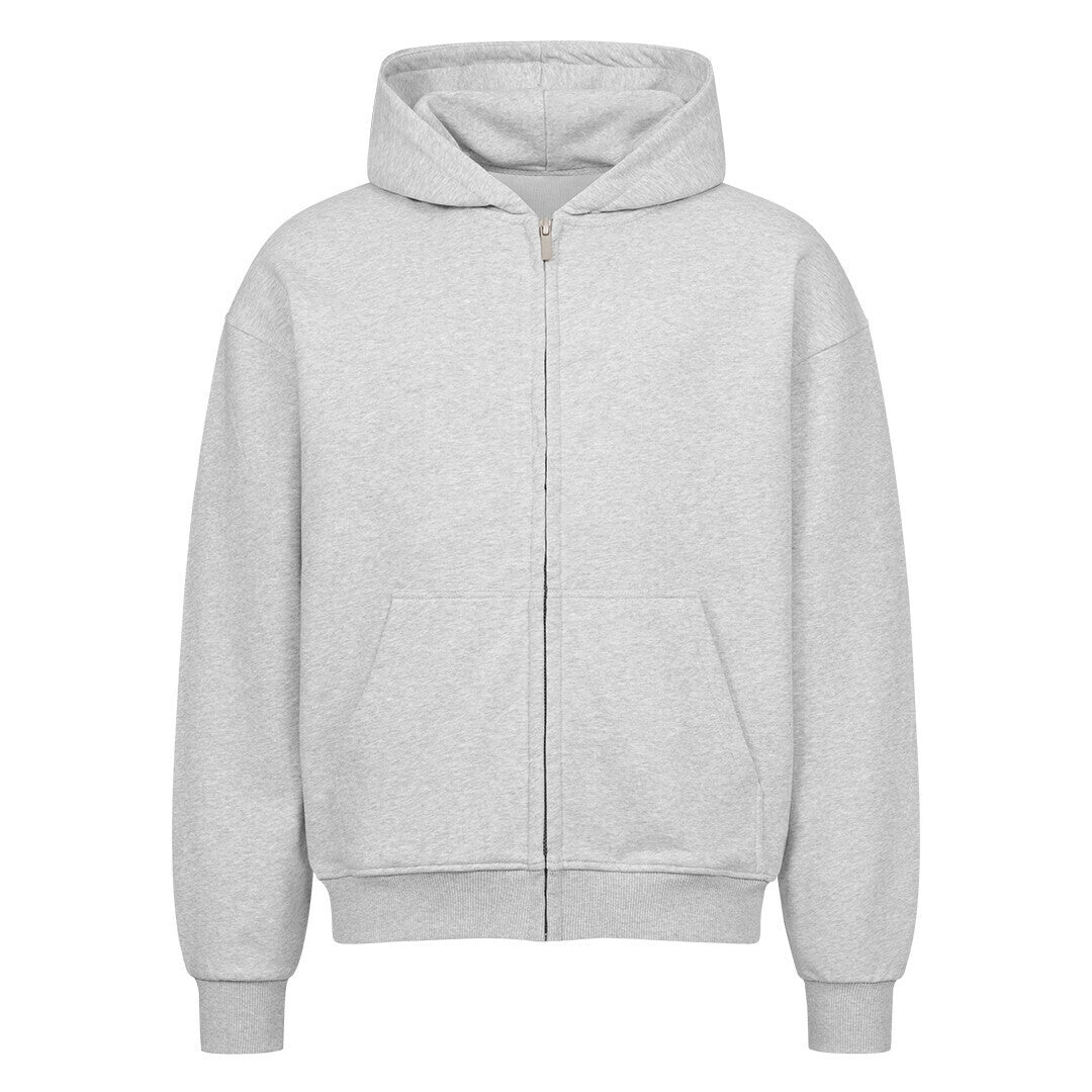 Oversized Basic Zipper Hoodie - UNISOLE