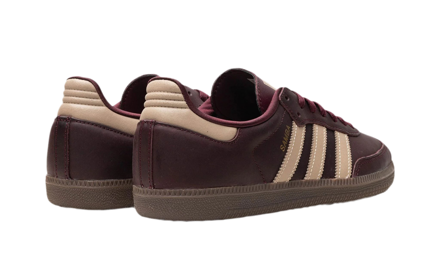 Adidas Samba Bordeaux Maroon Gold - UNISOLE