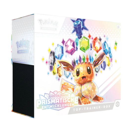 Pokémon Prismatische Entwicklungen Top-Trainer-Box Karmesin & Purpur