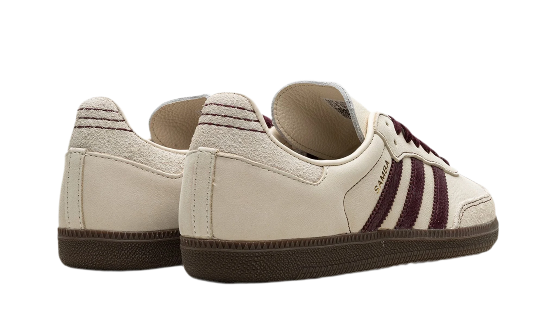 Adidas Samba OG Wonder White Maroon Putty Grey - UNISOLE