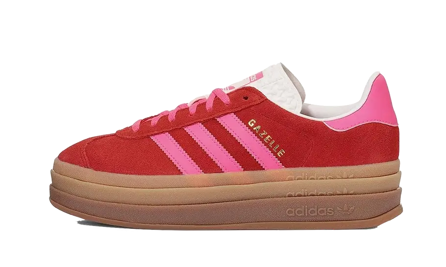 Adidas Gazelle Bold Collegiate Red Lucid Pink - UNISOLE