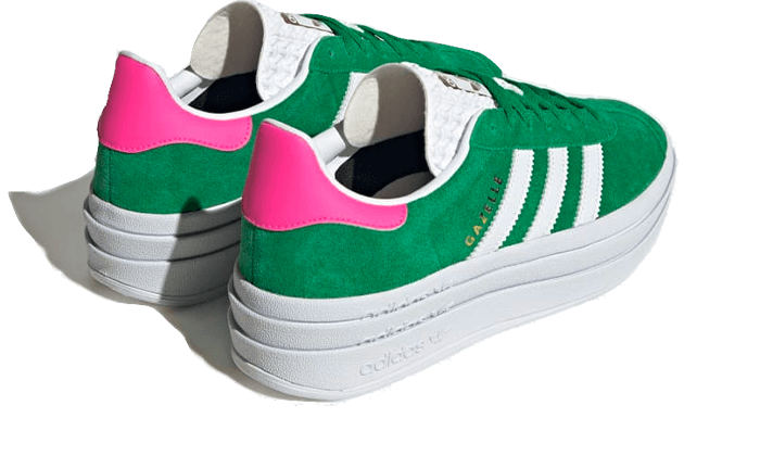 Adidas Gazelle Bold Green Lucid Pink - UNISOLE