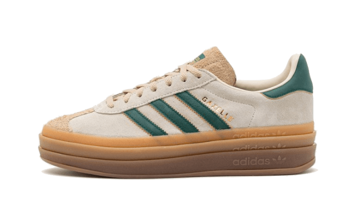 Adidas Gazelle Bold Magic Beige Collegiate Green - UNISOLE