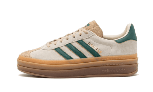 Adidas Gazelle Bold Magic Beige Collegiate Green - UNISOLE