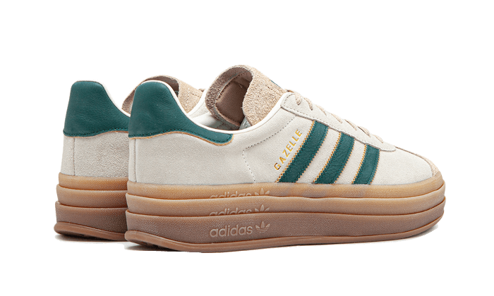 Adidas Gazelle Bold Magic Beige Collegiate Green - UNISOLE