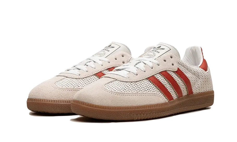 Adidas Samba OG Crystal White Preloved Red - UNISOLE