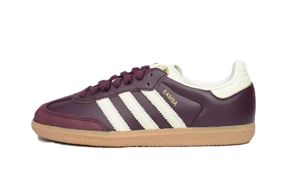 Adidas Samba OG Maroon Gold Metallic - UNISOLE