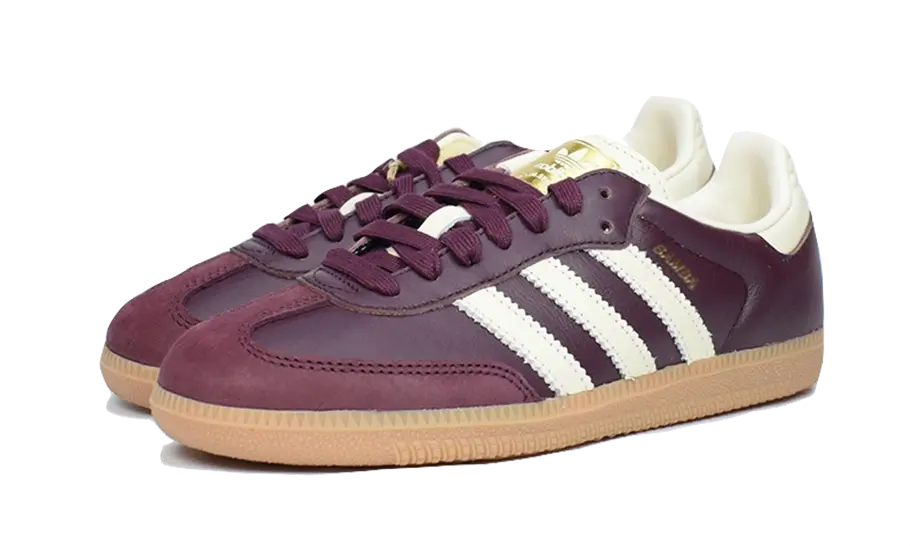 Adidas Samba OG Maroon Gold Metallic - UNISOLE