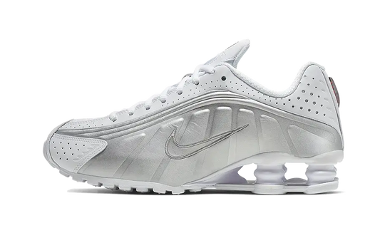 Nike Shox R4 White Metallic Silver - UNISOLE