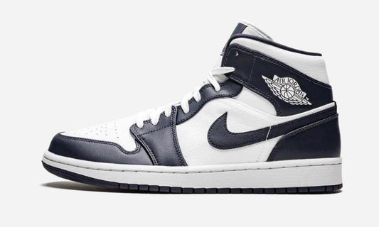 Jordan 1 Mid White Metallic Gold Obsidian - UNISOLE